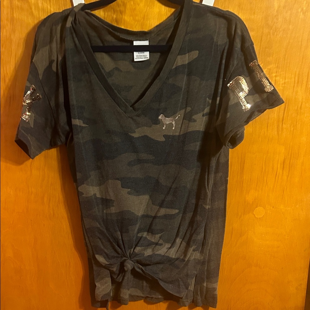 Victoria's Secret Camo Short Sleeve Tee